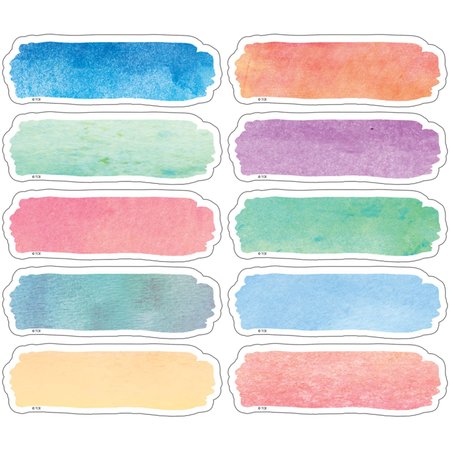 TEACHER CREATED RESOURCES Watercolor Labels Magnetic Accents, 20 Per Set, 60PK 77362